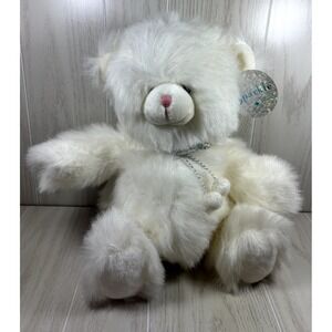Russ Berrie Collections for Target Sparkle white Christmas teddy bear 2000